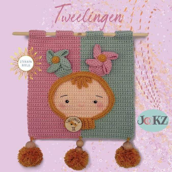 Jookz Garenpakketten Garenpakket: Wandhanger Tweelingen