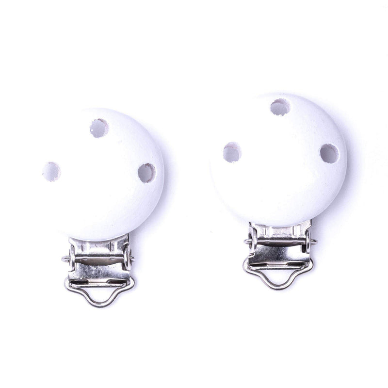 Le Suh Clips & bijtringen Speenclip Klein Wit (2 stuks)