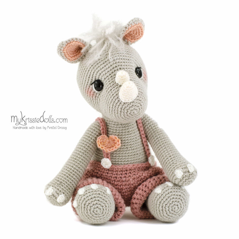 MyKrissieDolls Garenpakket: Neushoorn Nikkie Sokkenwol
