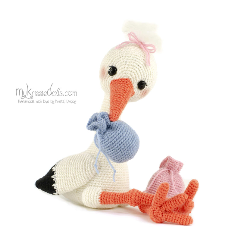 MyKrissieDolls Garenpakket: Ooievaar Valerie Sokkenwol