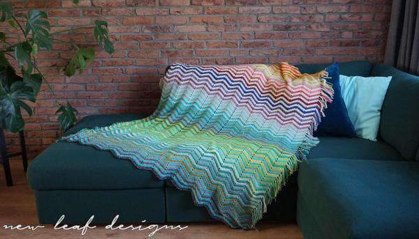 New Leaf Design Haakpakketten Chevrainbow Blanket: The Reveal!