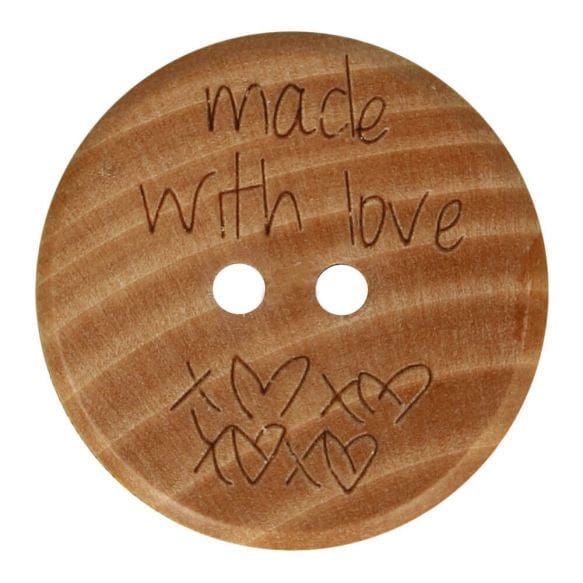 Opry Knopen Knoop hout made with love 20 mm