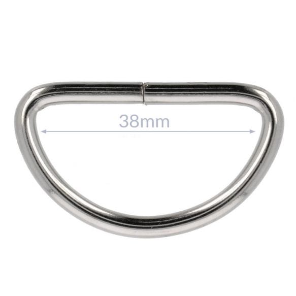 Opry Sluitingen Opry D-ring metaal 38mm licht zilver