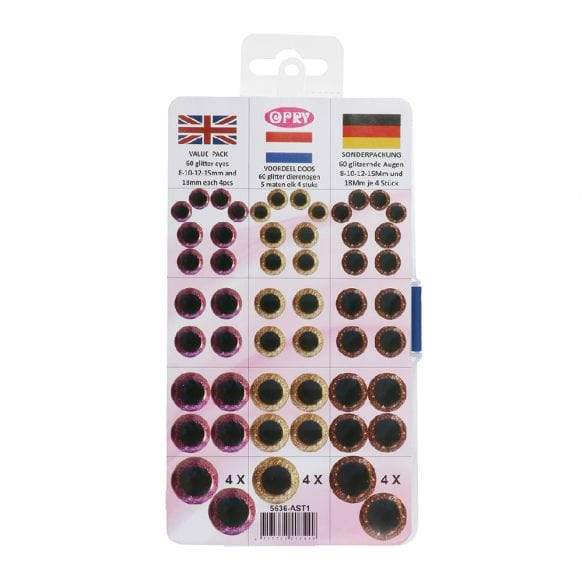 20 stuks glitter-veiligheidsogen, 12-20 mm glitterogen voor haakdieren 20 stuks glitter-veiligheidsogen, 12-20 mm glitterogen voor haakdieren