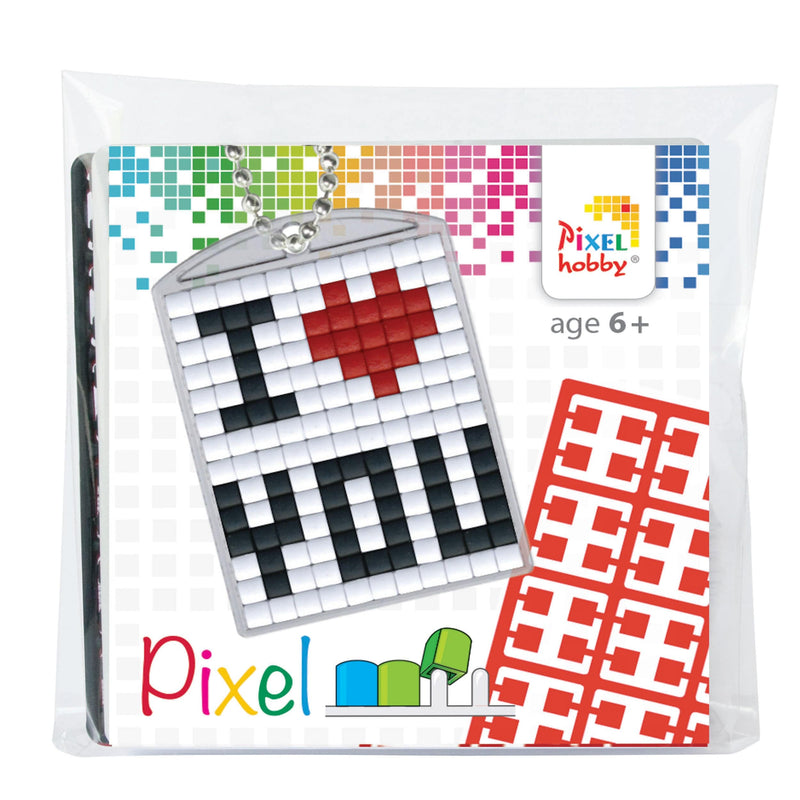 Pixelhobby DIY-Pakketten Pixelhobby Setje Medaillon I LOVE YOU