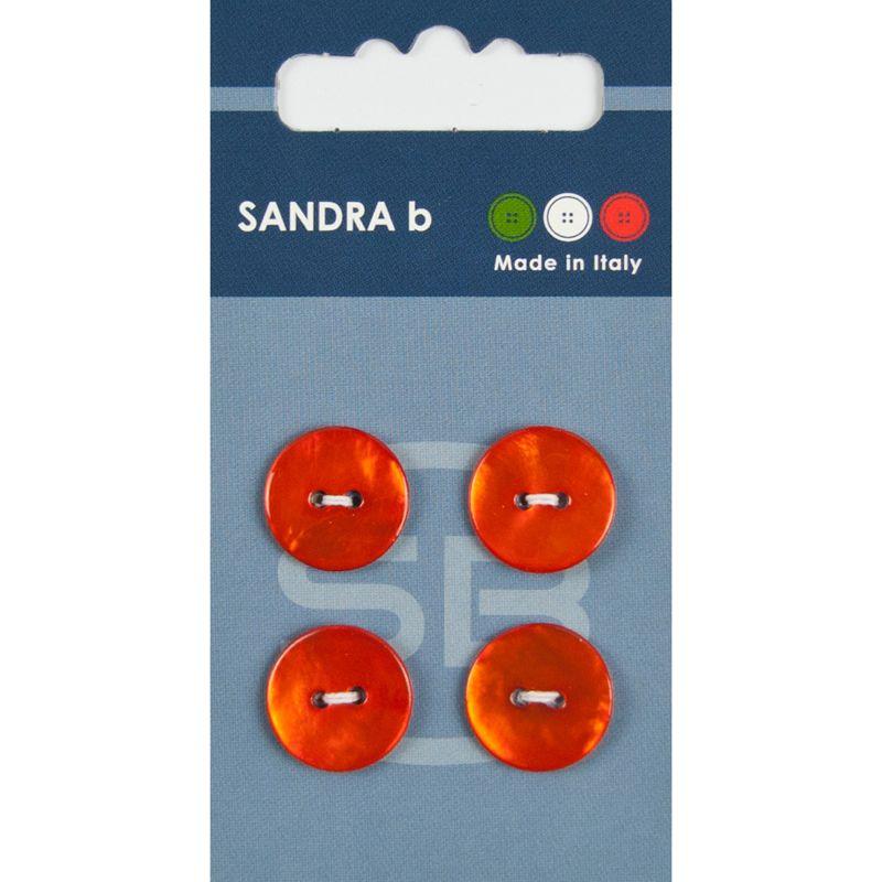 Sandra B Knopen Sandra B knopen C044 maat 24 - 15 mm Parelmoer Oranje