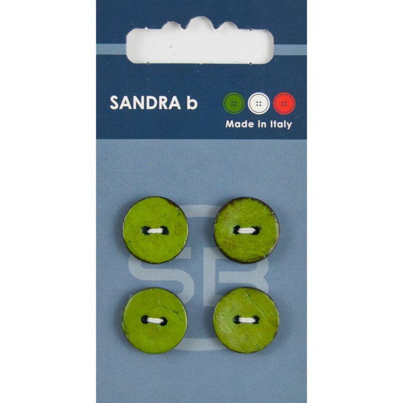 Sandra B Knopen Sandra B knopen C074 maat 24 - 15 mm Parelmoer Groen