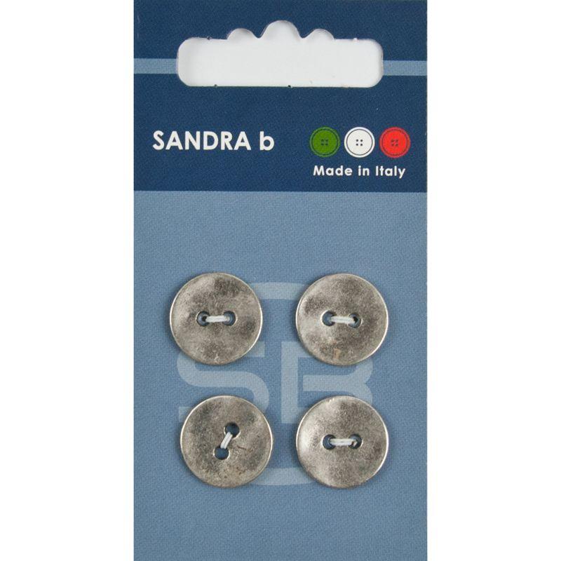 Sandra B Knopen Sandra B knopen C195 maat 24 - 15 mm Parelmoer Zilver