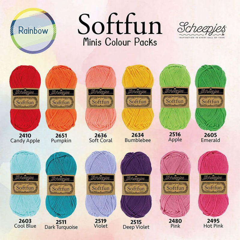 Scheepjes Wol & Garens Pastel Scheepjes Softfun Colour Pack